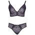 Cottelli Curves Plus Size - Transparante Set met Print (Paars)