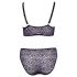 Cottelli Curves Plus Size - Transparante Set met Print (Paars)