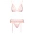 Kusbaar - kanten lingerie set (roze) - L/XL