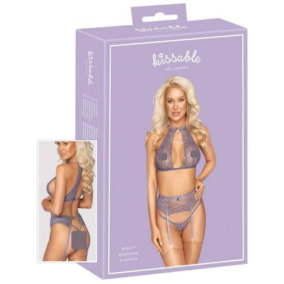 Kusbaar - kanten lingerie set (paars)