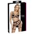 Cottelli - tweedelige bodyharnas set (zwart) - M