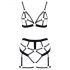 Cottelli - tweedelige bodyharnas set (zwart) - M