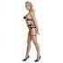 Cottelli - tweedelige bodyharnas set (zwart) - L