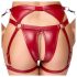 Cottelli Bondage - glanzend beha-set met handboeien (rood)