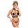 Abierta Fina - kettingen open lingerie set (zwart) - M