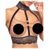 Abierta Fina - kettingen open lingerie set (zwart) - M