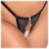 Abierta Fina - kettingen open lingerie set (zwart) - M