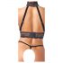 Abierta Fina - kettingen open lingerie set (zwart) - L