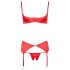 Cottelli - Rood hartvormig open bh-setje - 85C/L