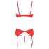 Cottelli - Rood hartvormig open bh-setje - 85C/L