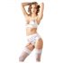 Cottelli - Veterset met kanten bustier (wit) - 85B/L