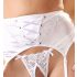 Cottelli - Veterset met kanten bustier (wit) - 85B/L