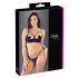 Cottelli - Sexy zwarte beha met bandjes en ringdetails en string - 80B/M