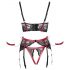 Cottelli Bondage - Rode kanten bh-set met pittige lift - M