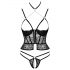 Abierta Fina - open slip & corset (zwart)