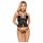 Abierta Fina - open slip & corset (zwart) - M