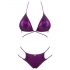 Obsessive Balitta - glanzende halterbikini (paars) - M