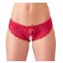 Cottelli - Opengewerkte Dames Slip met Strik (Rood)