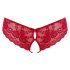 Cottelli - Opengewerkte Dames Slip met Strik (Rood)