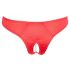 Cottelli - opengewerkte dames slip met bloemen en parels (rood)