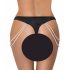 Cottelli - Luxe, geborduurde string met parels (zwart) - M/L