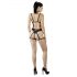 Cottelli - decoratieve harnaslingerie set - zwart (S-L)