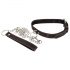 Bad Kitty - hart kraag met metalen ketting (zwart-rood)