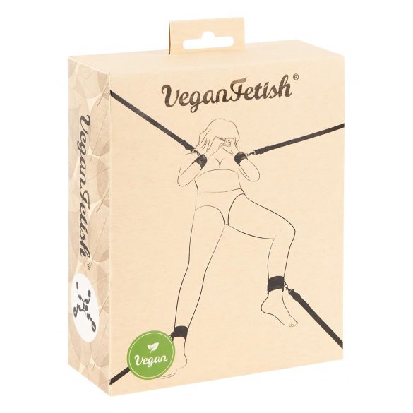 Vegan Fetish - bed bondage set (zwart)