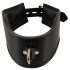 Bad Kitty - halsband met lederen look en ring (zwart)