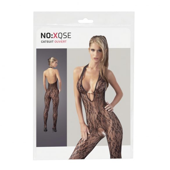 NO:XQSE - Kanten bodysuit met pareldetails