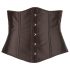 Cottelli Plus Size - satijnen taille corset (zwart)