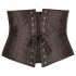 Cottelli Plus Size - satijnen taille corset (zwart)