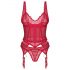 Obsessive Cupide Desir - transparante kanten set (rood)