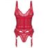 Obsessive Cupide Desir - transparante kanten set (rood)