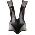 Cottelli - glanzend net bodysuit (zwart) - L