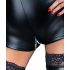 Noir - Glanzende lange mouw overall short (zwart) - M