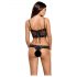 Obsessive Alluria - Bloemetjes kant body (zwart) - L/XL