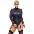 Cottelli Bondage Plus Size - Bodysuit met Kantmouwen (zwart) - 2XL