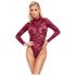 Cottelli - Transparant kanten body (rood) - M