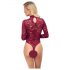 Cottelli - Transparant kanten body (rood) - M