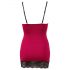 Cottelli - exclusieve rood-zwarte jurk met veters en kant - M