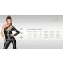 Noir - wetlook jurk met netdetails (zwart)