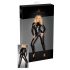 Noir - Glanzend lange mouwen catsuit (zwart) - XL