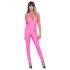 Cottelli Party - jumpsuit met diepe ruguitsnijding (roze)