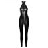 Noir - glanzend catsuit met rits (zwart) - M