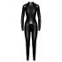 Noir - ritssluiting catsuit (zwart)