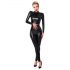 Noir - ritssluiting catsuit (zwart) - M