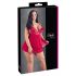 Cottelli Plus Size - kanten, luchtige babydoll (rood)