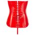 Black Level - rood vinyl corset