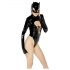 Batwoman body met lange mouwen - Zwart fluweel